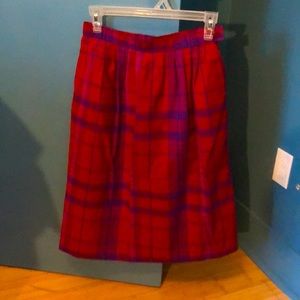 Vintage Pendleton wool tartan skirt